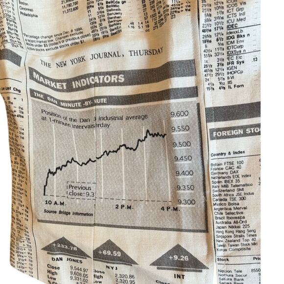 Vintage 100% Linen Women's Finance Core Vest Wall Street - Picture 3 of 5